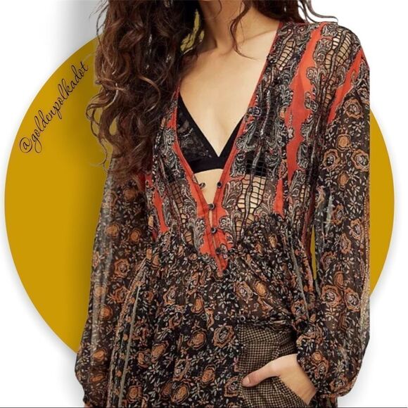 Free People Movement by Free People Flowing Printed Maxi Top Tunic Dress - Picture 5 of 14